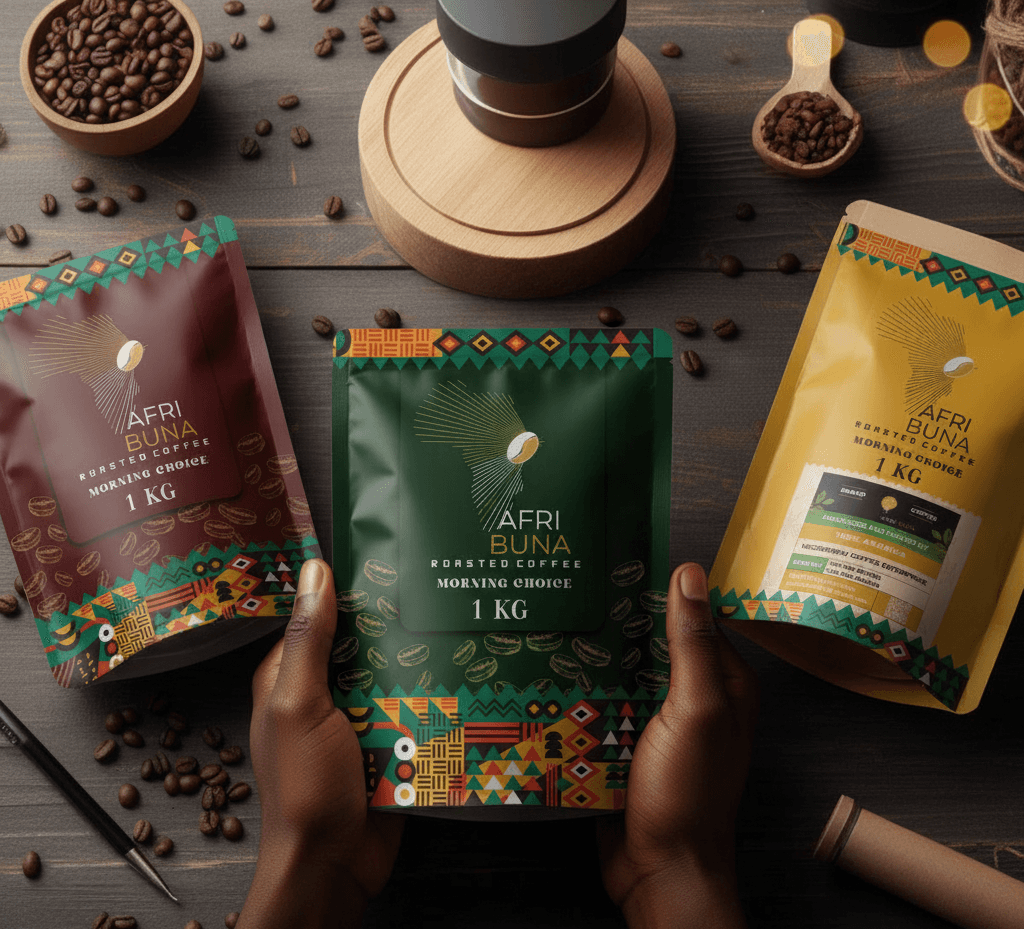 Packaging mockup · the product family