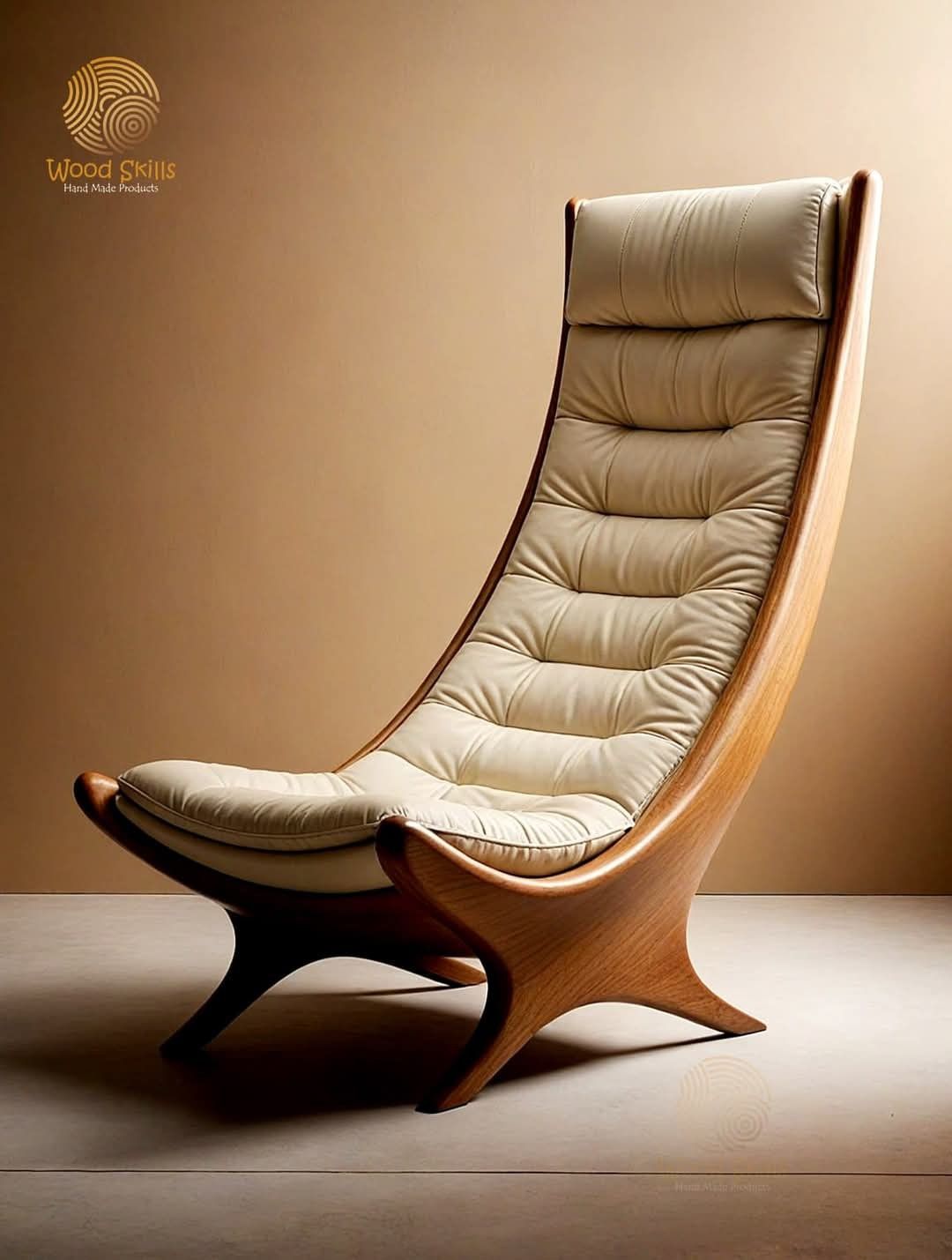 Furniture collection imagery · a sculptural lounge chair